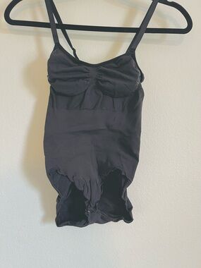 SKIMS Black Form-Smoothing Bodysuit with Adjustable Straps